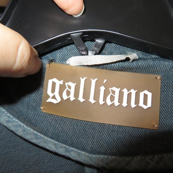 Galliano Fitted Belted Denim Jacket - Picture 7 of 10